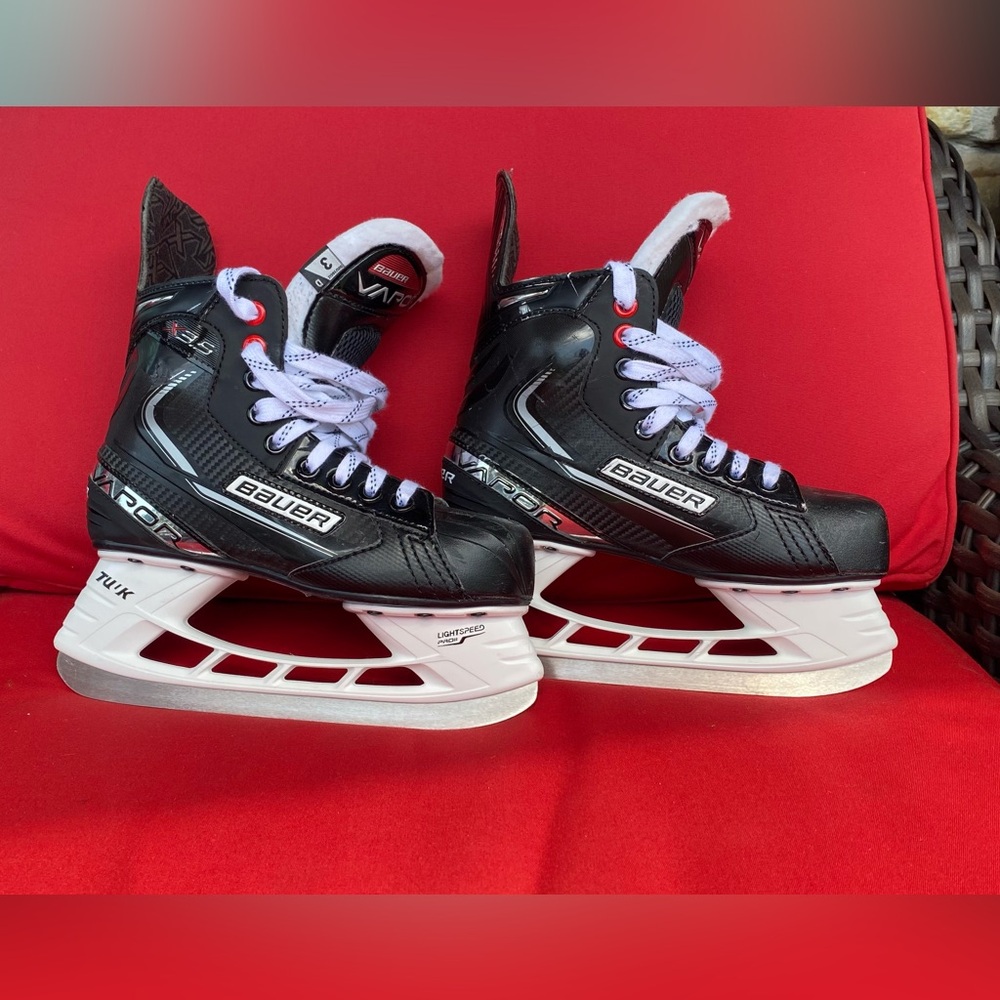 Bauer Black and White Ice Skates